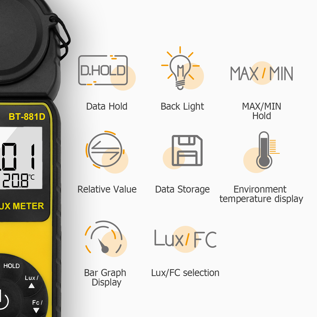 Photography Lighting Meter - Luxmètre numérique 400 000 Lux, luxmètre