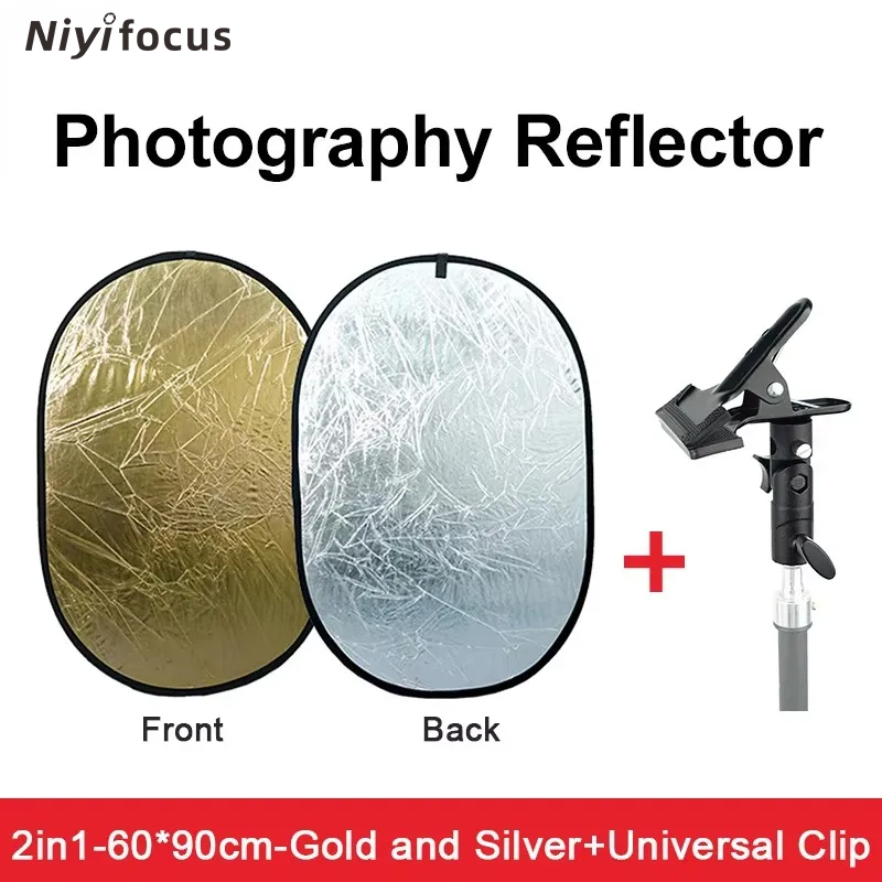 Photography Lighting Handheld - Réflecteur portable rond 2-en-1 30cm 60cm