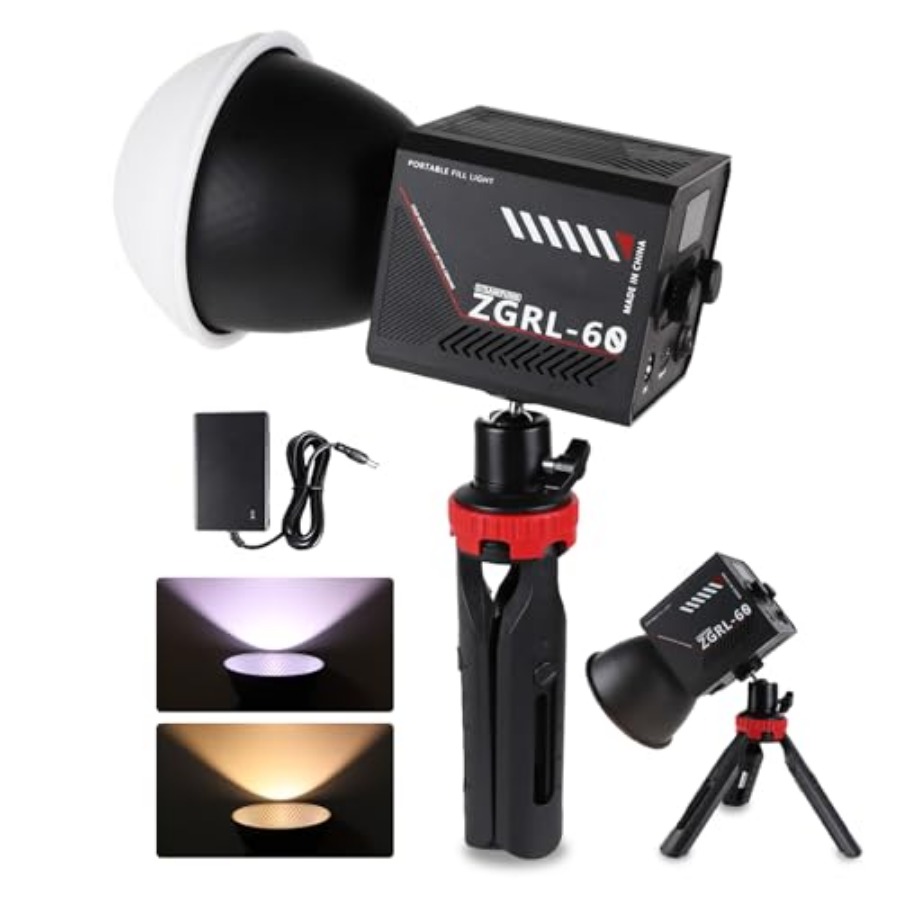 Photography Lighting Handheld - Lampe vidéo LED COB 60W portable