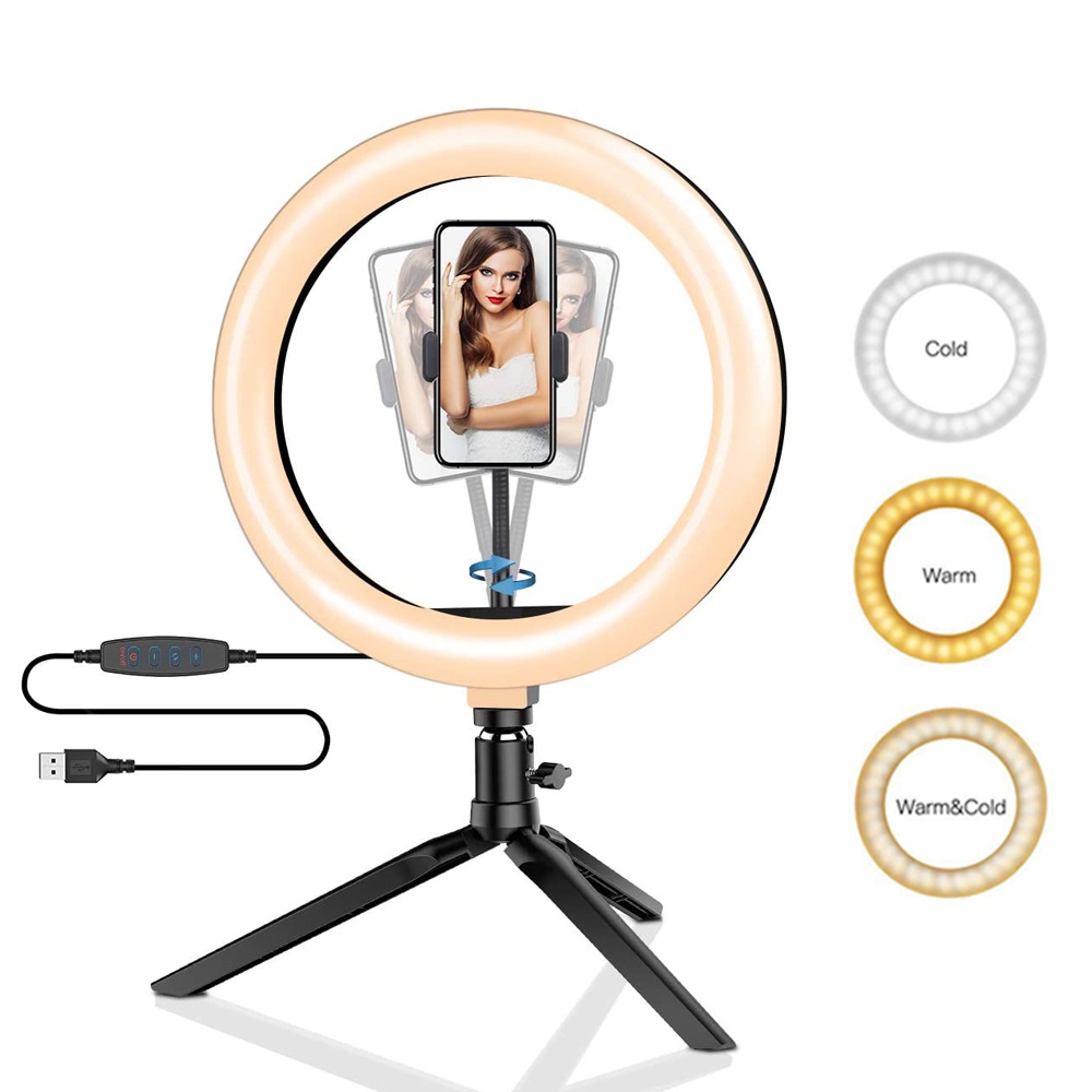 Photography Lighting Game - Anneau lumineux Led pour Selfie, 26cm,