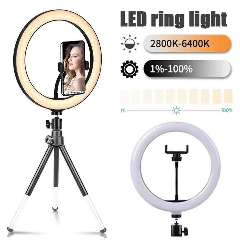 Photography Lighting Description - Anneau lumineux LED de 10 pouces