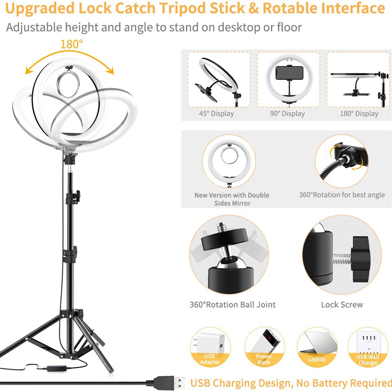 Anneau lumineux LED pour selfi - Photography Lighting Description avis et prix